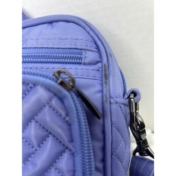 Lug Carousel Lavender Purple Quilted Belt Loop Bag Crossbody Bag - Picture 3 of 13